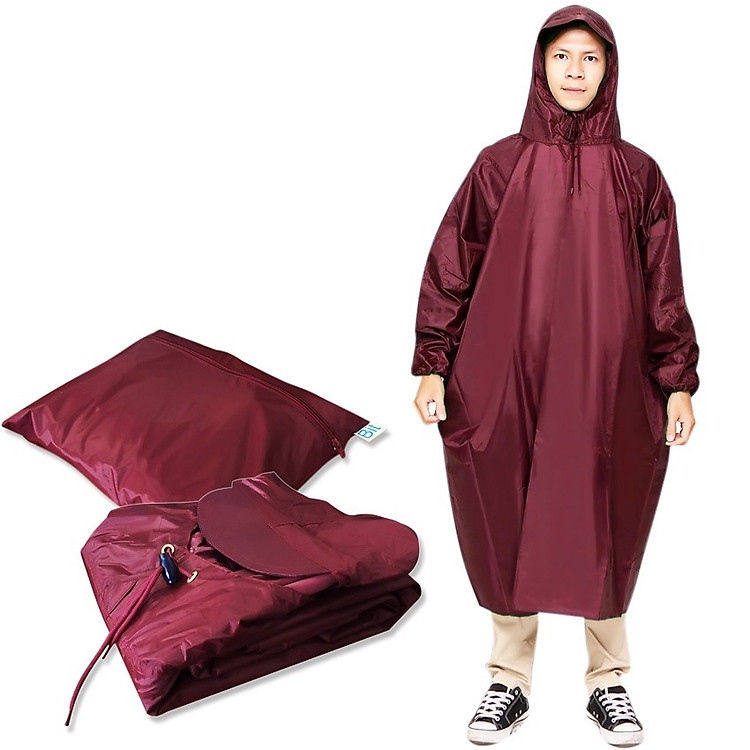 Áo Mưa Chui Vải Dù Chống Nước – Che Kín, Nhẹ Gọn, Nhiều Màu, Phù Hợp Nam Nữ