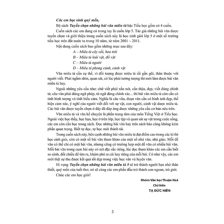 Tuyển Chọn Những Bài Văn Miêu Tả 5 - Ảnh 3