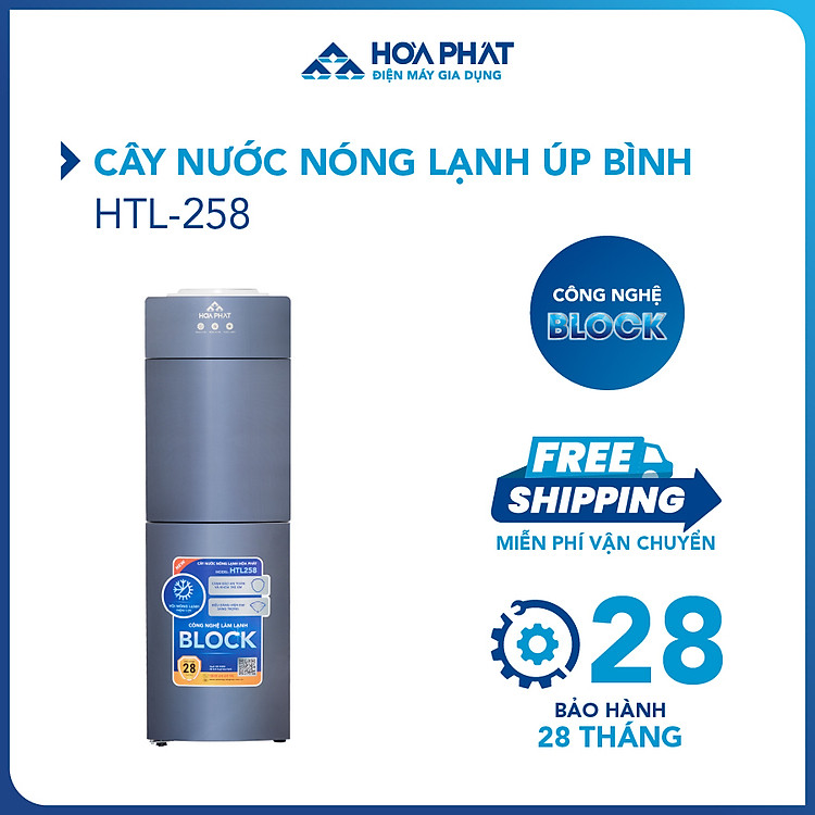 Cây Nước Nóng Lạnh Úp Bình Hòa Phát HTL258 - Bảo hành 28 tháng - Hàng chính hãng