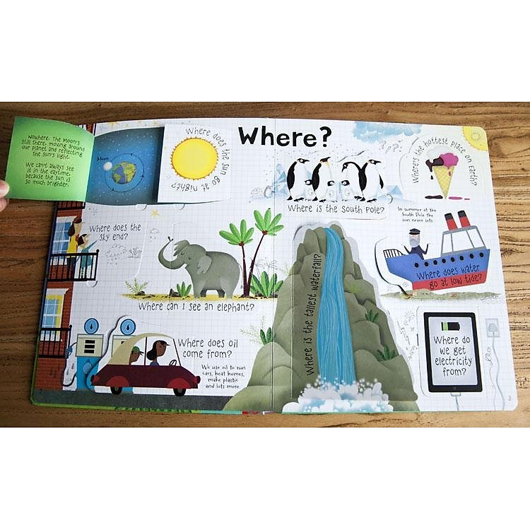 Tương Tác Tiếng Anh - Usborne Lift-the-flap Questions & Answers about Our World - Ảnh 5