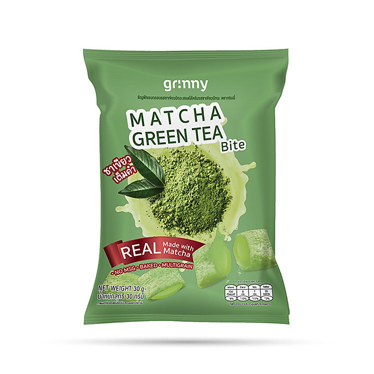 Bánh snack Ngũ Cốc Grinny nhân Trà Xanh - Matcha Green Tea