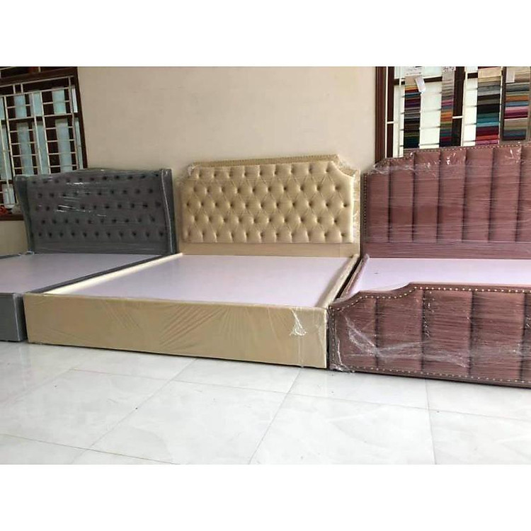 Giường bọc nỉ theo phong cách Châu Âu Juno Sofa