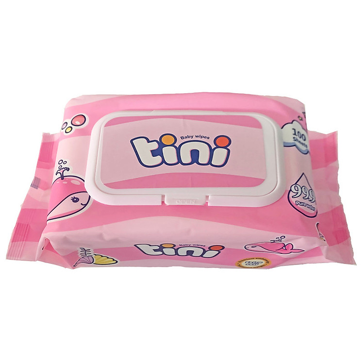 Khăn giấy ướt Tini 12 gói an toàn Tiết kiệm - Hình ảnh 2