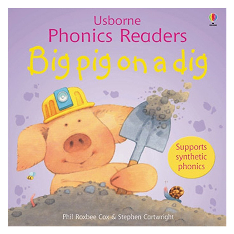Sách Usborne Big pig on a dig