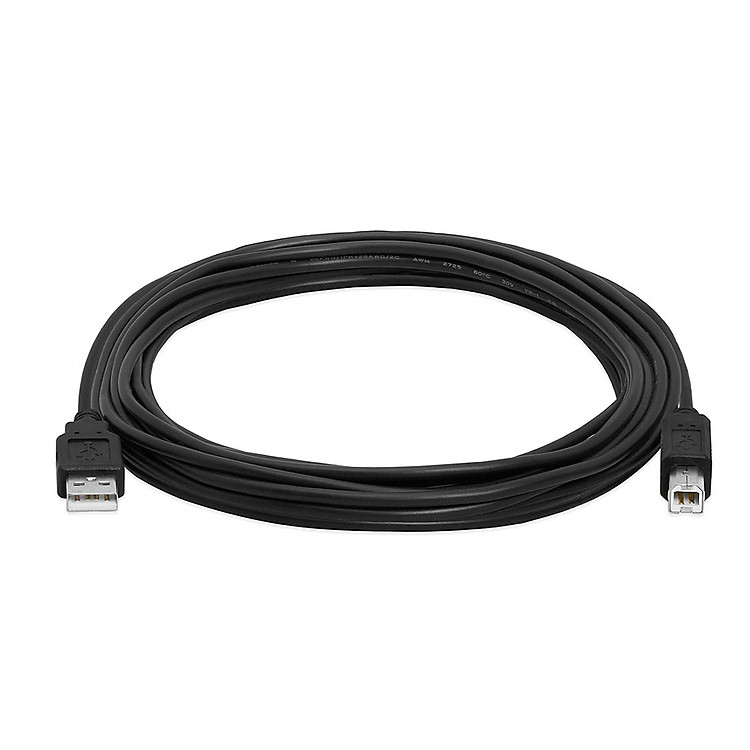 Dây Cáp USB 2.0 Chuyển Đổi Cổng Đực A Sang Cổng Đực B Cho Máy In HP/Canon/Epson/Dell/Brother (4.5m)