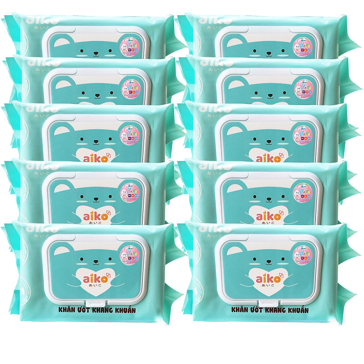 Chọn mua tại Shopee: Combo 10 Gói Khăn Ướt Aiko Kháng Khuẩn mua giá tốt nhất tại Shop Mall