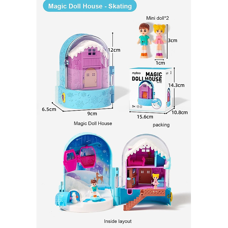 Nhà Búp Bê Mini Có Đèn Âm Thanh Chính hãng Ưu đãi - Hình ảnh 3