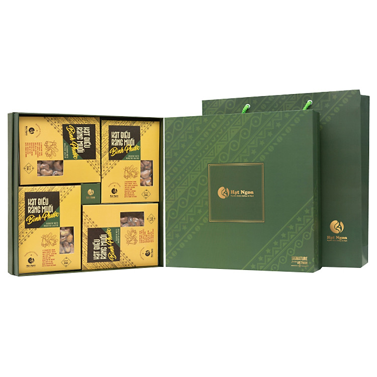 Hộp quà DẤU ẤN VIỆT- Hạt Điều Bình Phước vỏ lụa A+
