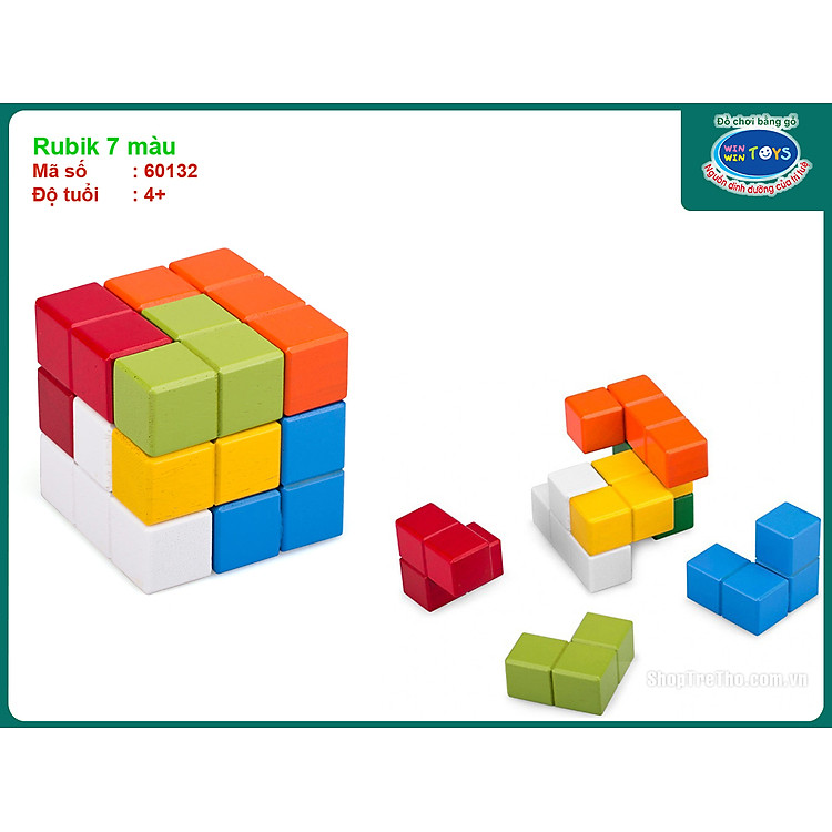 Mua Rubik 7 màu gỗ Winwintoys Chính hãng Ưu đãi - Hình ảnh 2