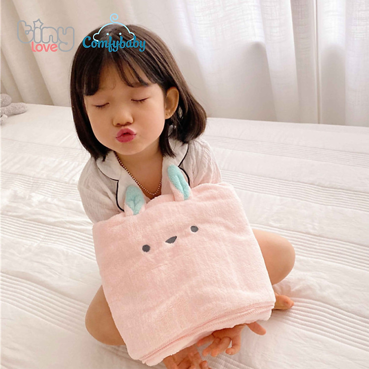 Mua Khăn tắm TinyLove Coral Velvet hình thỏ Chính hãng Giá tốt - Hình ảnh 3