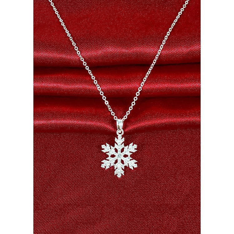 Dây chuyền bạc nữ mặt Bông tuyết 6 cánh PANMILA - Vòng cổ bạc nữ bông tuyết