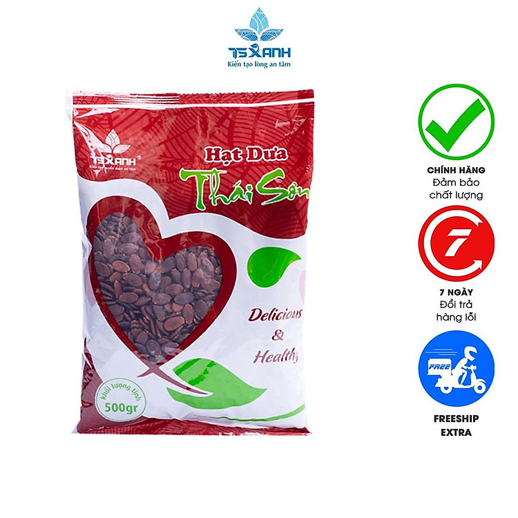 Hạt Dưa rang củi Thái Sơn loại ngon đặc biệt không nhuộm màu túi Zipper bì vàng 500g HD_0.5MVZ
