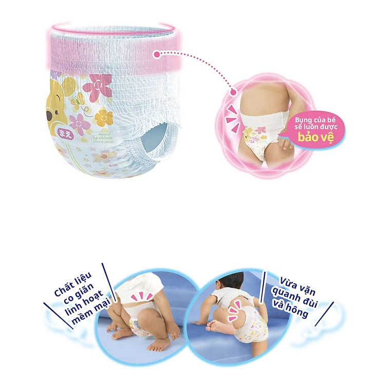 Mua Tã quần Moony size L 50 miếng Chính hãng Ưu đãi - Hình ảnh 3