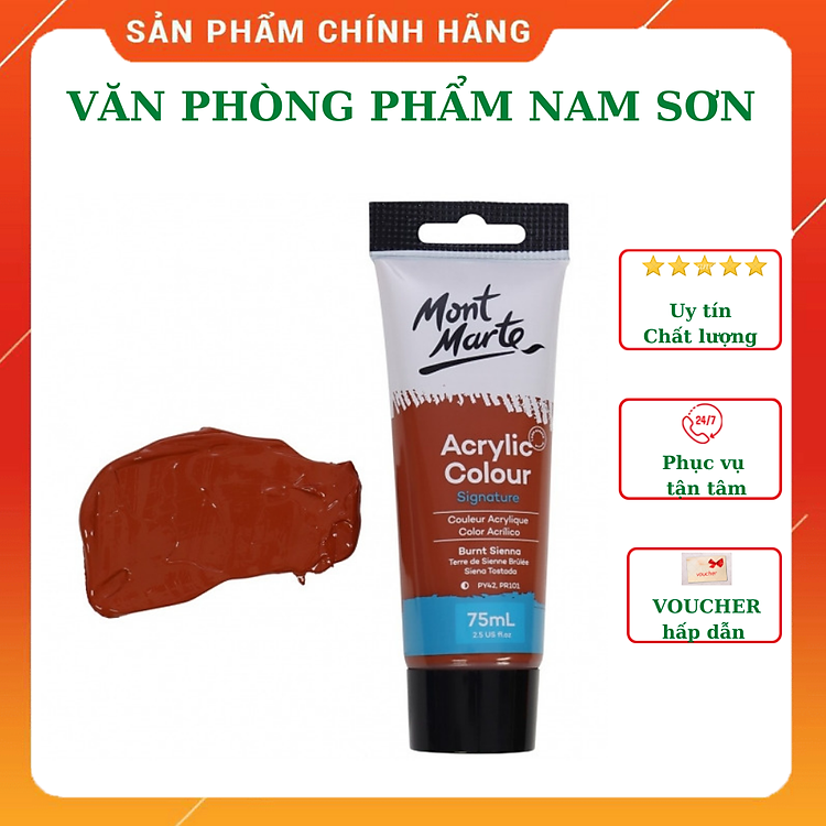 Màu ACRYLIC COLOUR SIGNATURE MONT MARTE 75ML – Burnt Sienna