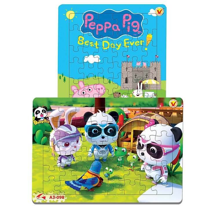 Bộ tranh xếp hình Baby Bus và Heo Pepa Chính hãng Giá rẻ - Hình ảnh 3