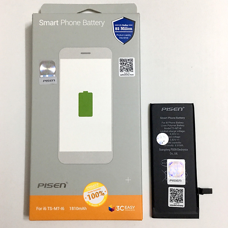 Pin iPhone 6 Pisen - Hàng Chính Hãng