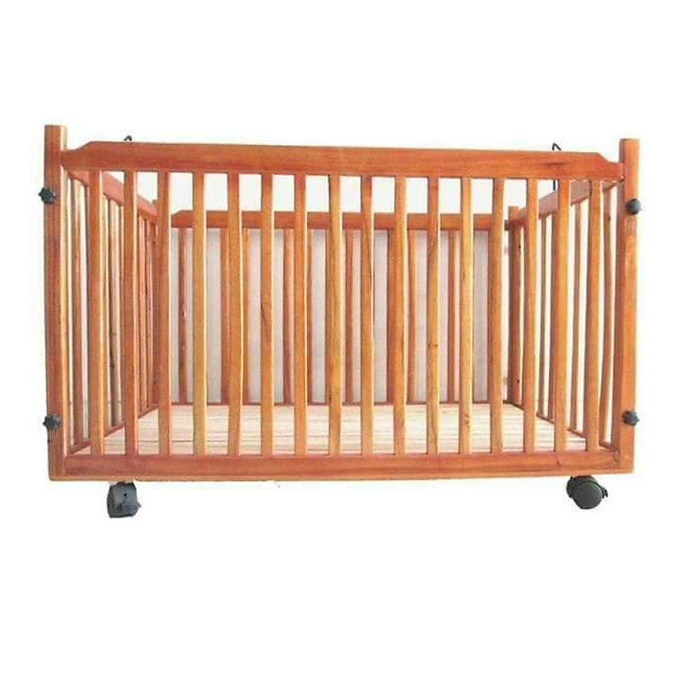 COMBO Cũi gỗ có bánh xe cho bé LOẠI LỚN + 01 bấm móng tay cho bé