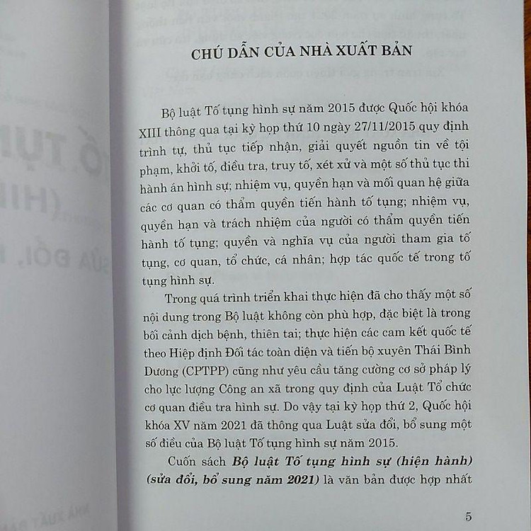 Bộ luật Tố tụng Hình Sự Hiện Hành - Tái Bản Năm 2021 - Ảnh 3