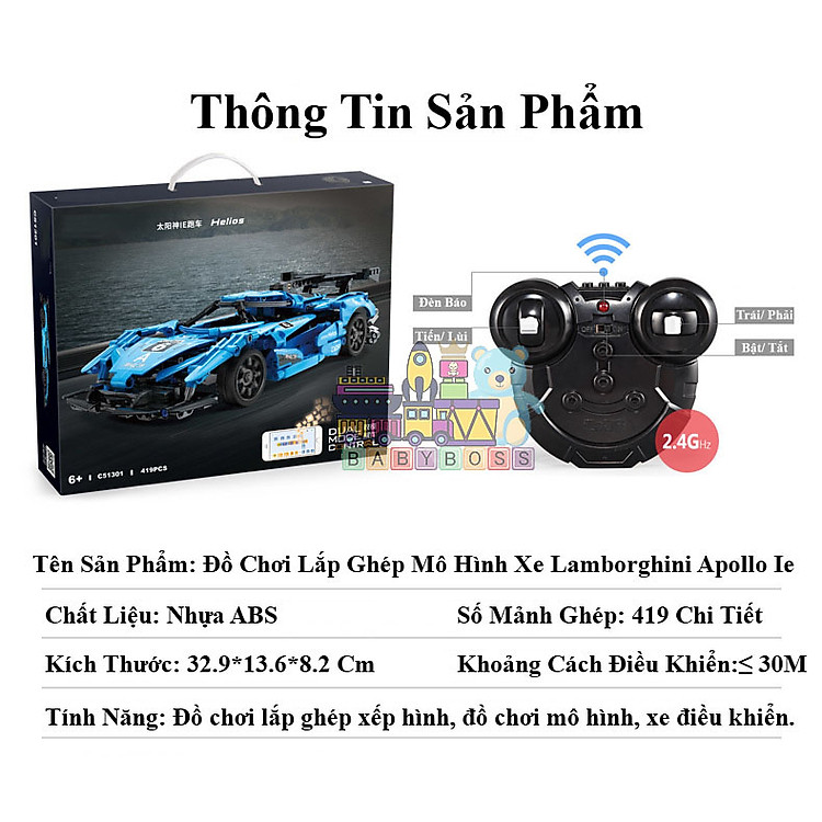 Mua Bộ Đồ Chơi Xếp Hình Lamborghini Apollo Chính hãng Tiết kiệm - Hình ảnh 4