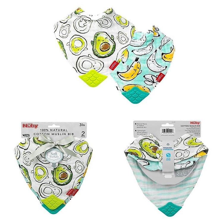 Mua Bộ 2 Yếm gặm nướu Nuby Cao Cấp Chính hãng Giá tốt - Hình ảnh 3