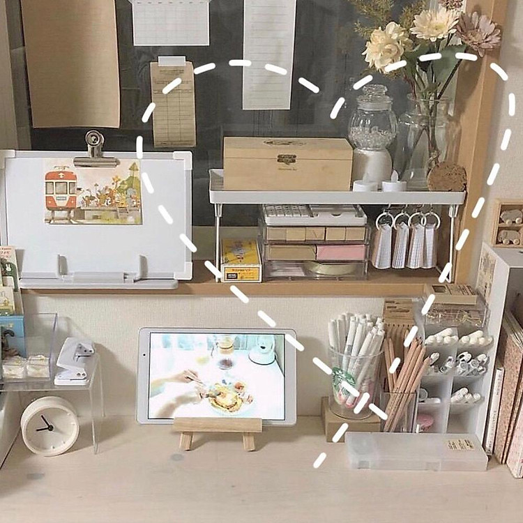 Folding Brief Desktop Storage Rack Accessories Organizer Plastic Shelf Holder