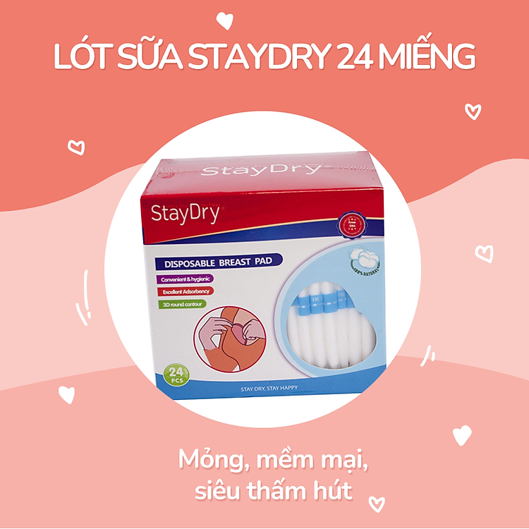 Miếng Thấm lót sữa StayDry 24 miếng Đảm bảo Tiết kiệm - Hình ảnh 3