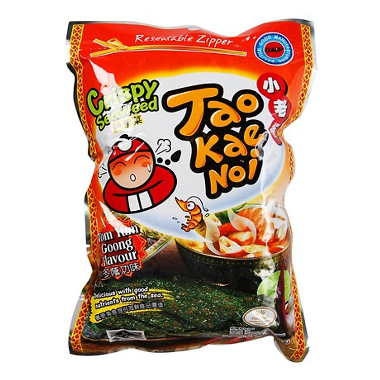 Snack rong biển Tao Kae Noi Crispy Seaweed vị Chua cay 15g