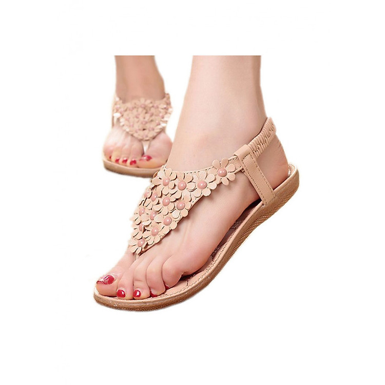Giày sandals gắn hoa thanh lịch - 90084