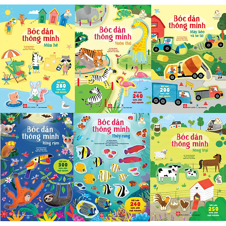 Combo 6 Cuốn Bóc Dán Thông Minh