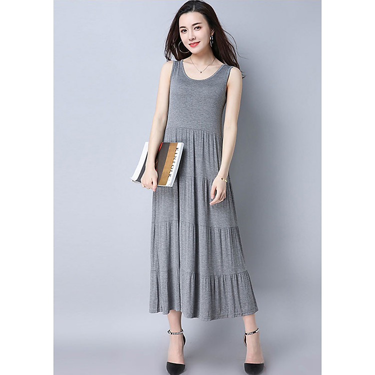 Đầm suông nữ dáng dài freesize db16