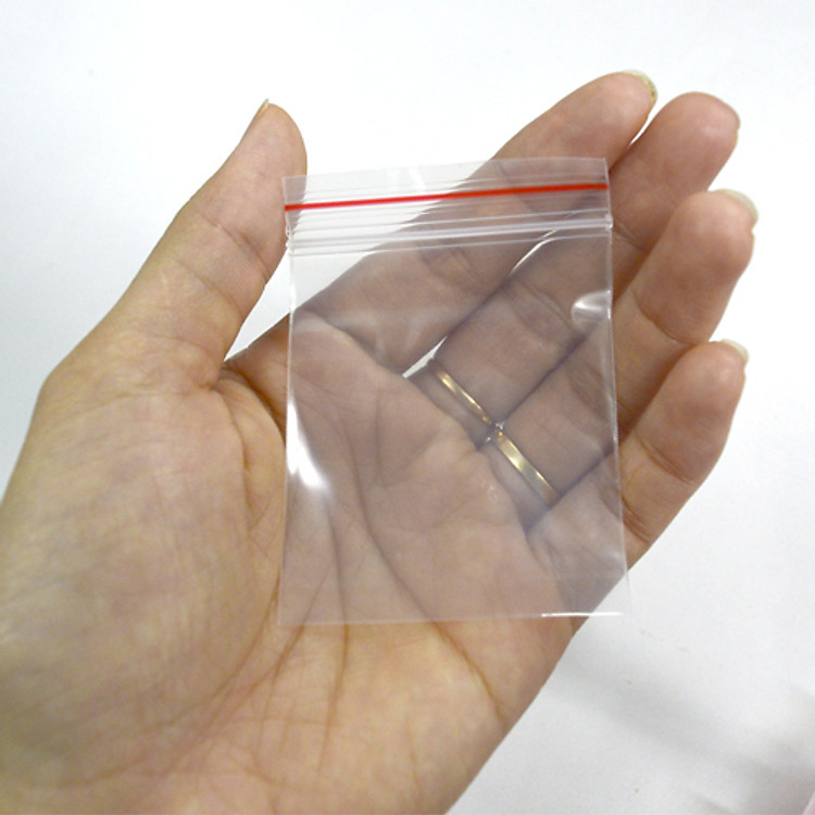 1kg Túi zipper viền đỏ (loại dày) có nhiều size