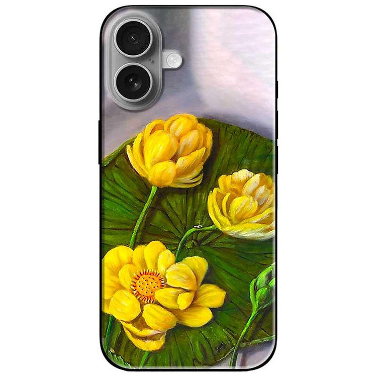 Ốp lưng cho IPhone 15 - 15 Plus - 15 Pro - 15 Pro Max - 16 - 16 Plus - 16 Pro - 16 Pro Max - Sen Vàng Xanh - Hàng Chính Hãng