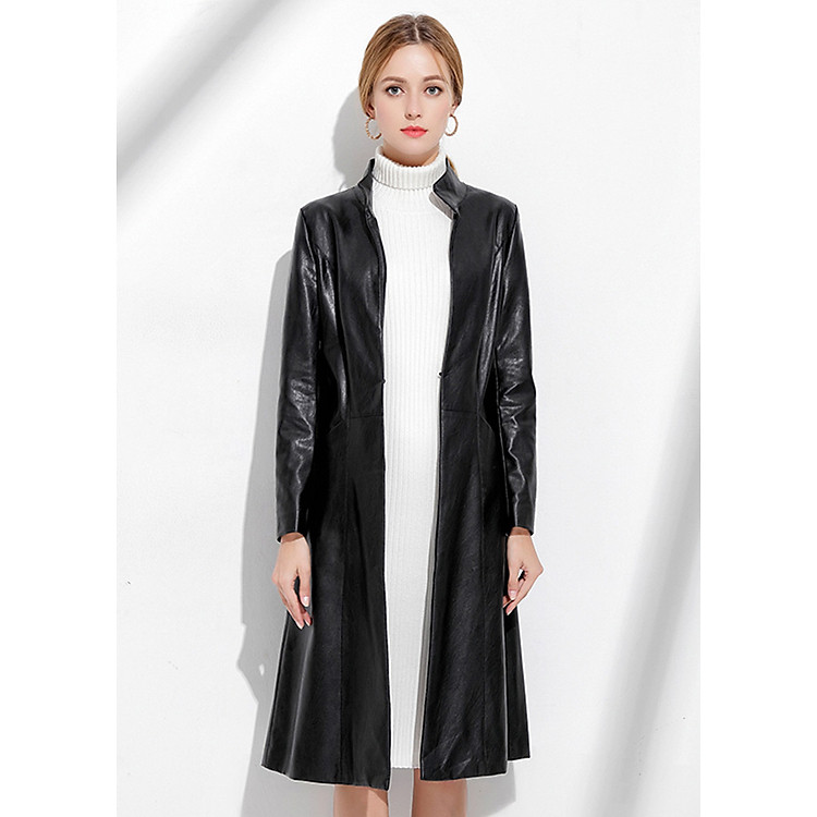 Áo Khoác Da Nữ Dáng Dài AK67