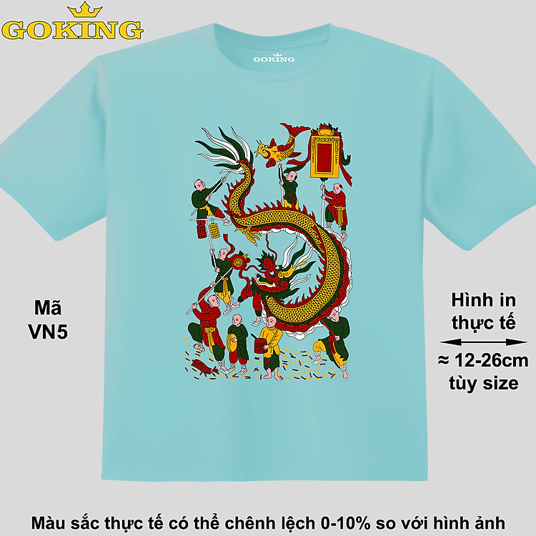 Múa rồng, mã VN5. Áo thun tranh Đông Hồ Việt Nam siêu đẹp cho cả gia đình. Quà tặng ý nghĩa cho bố mẹ, con cái, bạn bè, doanh nghiệp, hội nhóm.