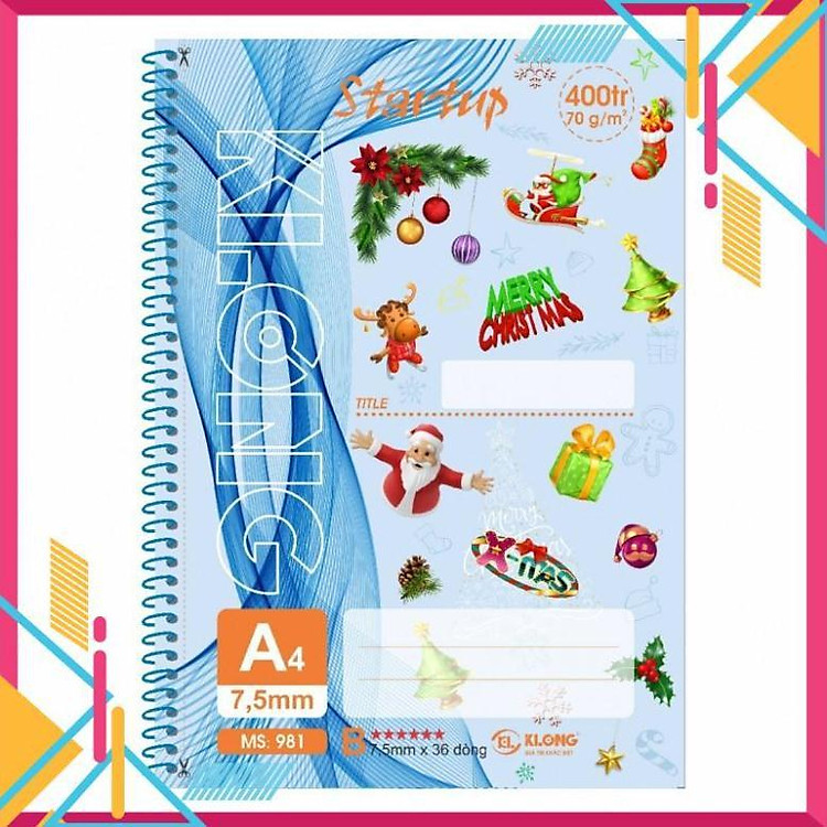 Sổ Lò Xo KLONG A4 (400 trang)