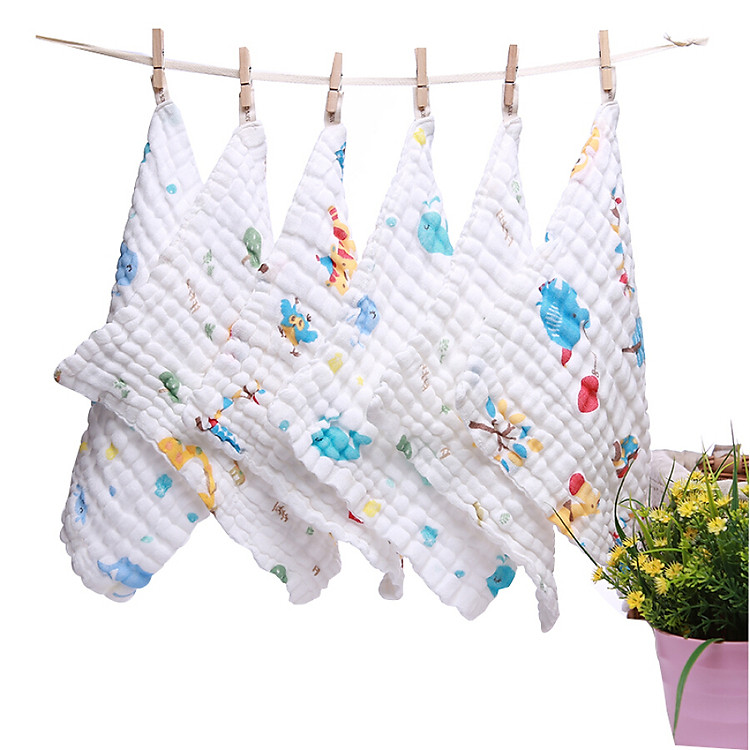 Bộ 6 Khăn Gạc Sơ Sinh 6 Lớp K.Sbabe