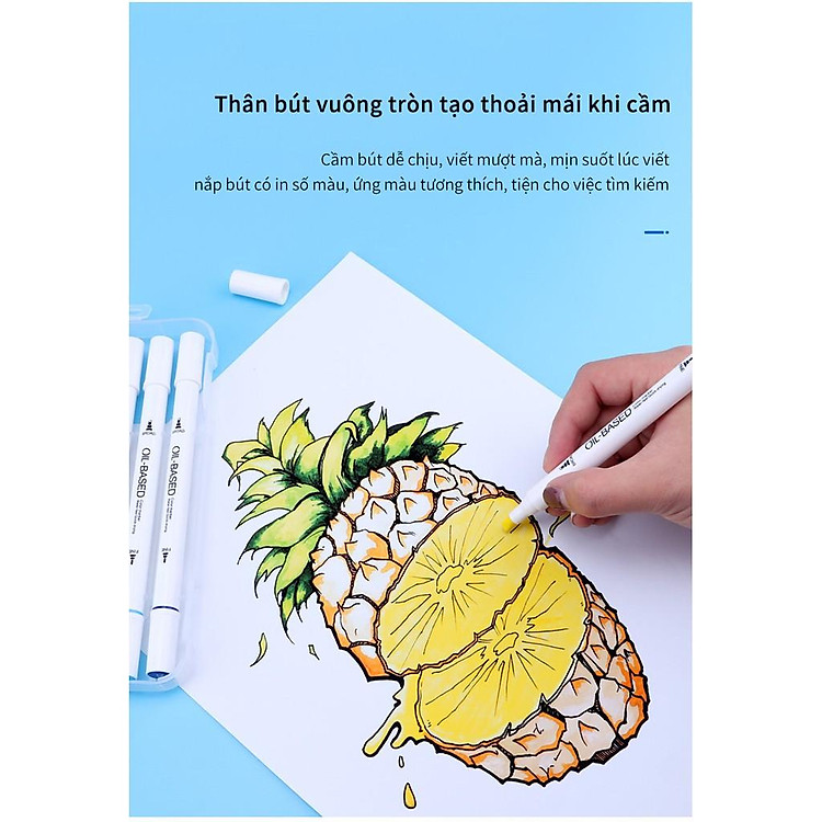 Bút Lông Nghệ Thuật Marker 2 Đầu (48 màu/hộp) - Ảnh 3