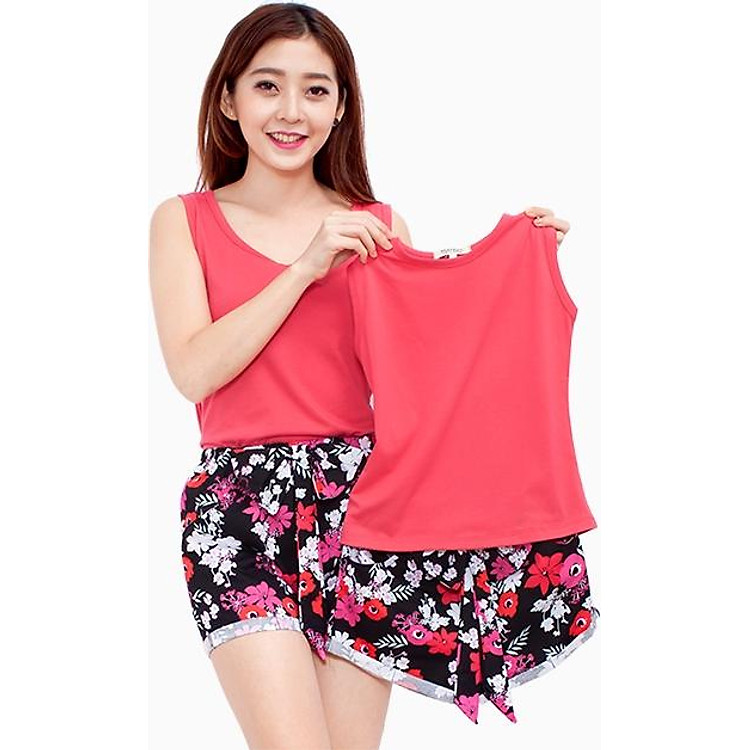 Bộ Đồ Bộ Short Cho Mẹ Và Bé Gái Dạo Phố - Hồng