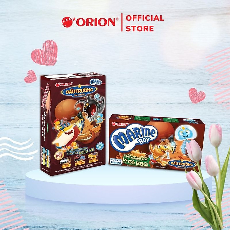 Bánh Cá Marine Boy Orion vị Gà BBQ 35g/hộp