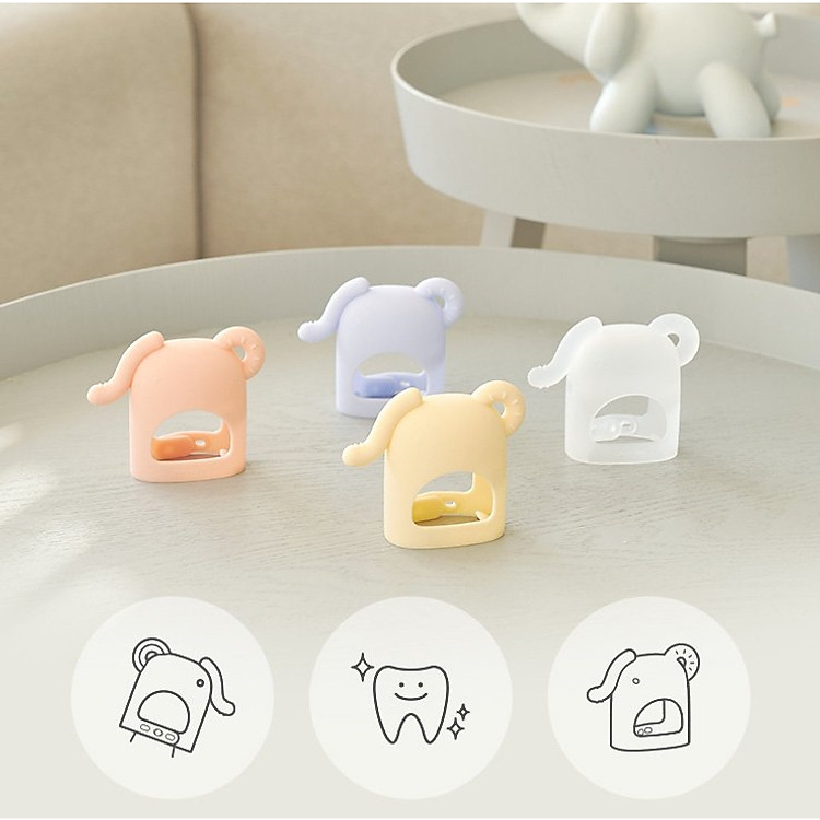 Mua Gặm nướu silicon Moyuum Voi - Vàng Chính hãng Tiết kiệm - Hình ảnh 3