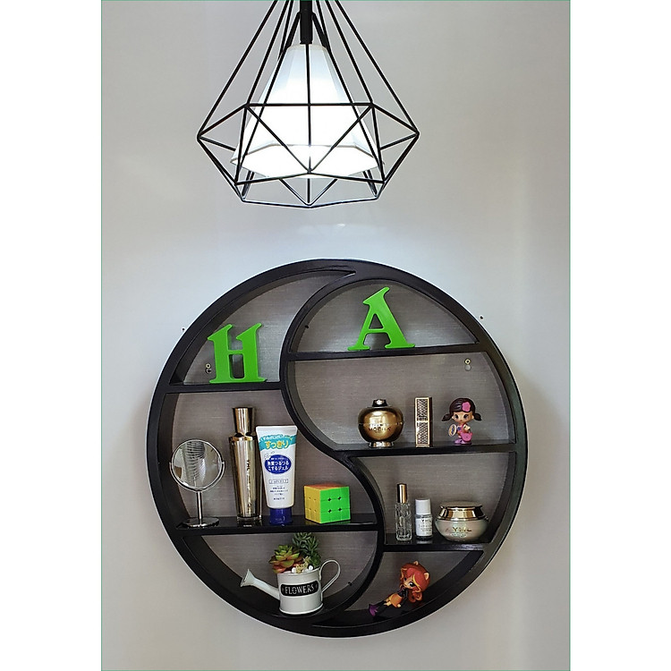 Kệ hình tròn phong thủy đựng mỹ phẩm treo tường