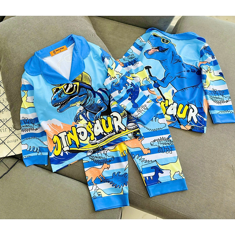 Đồ bộ bé trai, Bộ ngủ dài tay pijama pizama cho bé trai hình Siêu nhân labubu từ 12-40kg chất thun lạnh mềm mịn mát