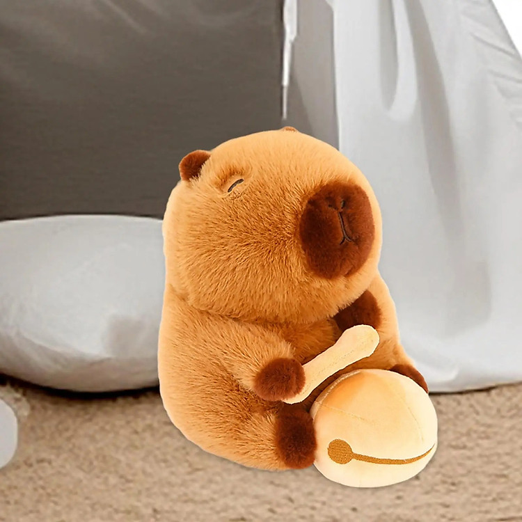Mua Thú nhồi bông capybara gõ mõ 35cm Chính hãng Ưu đãi - Hình ảnh 4