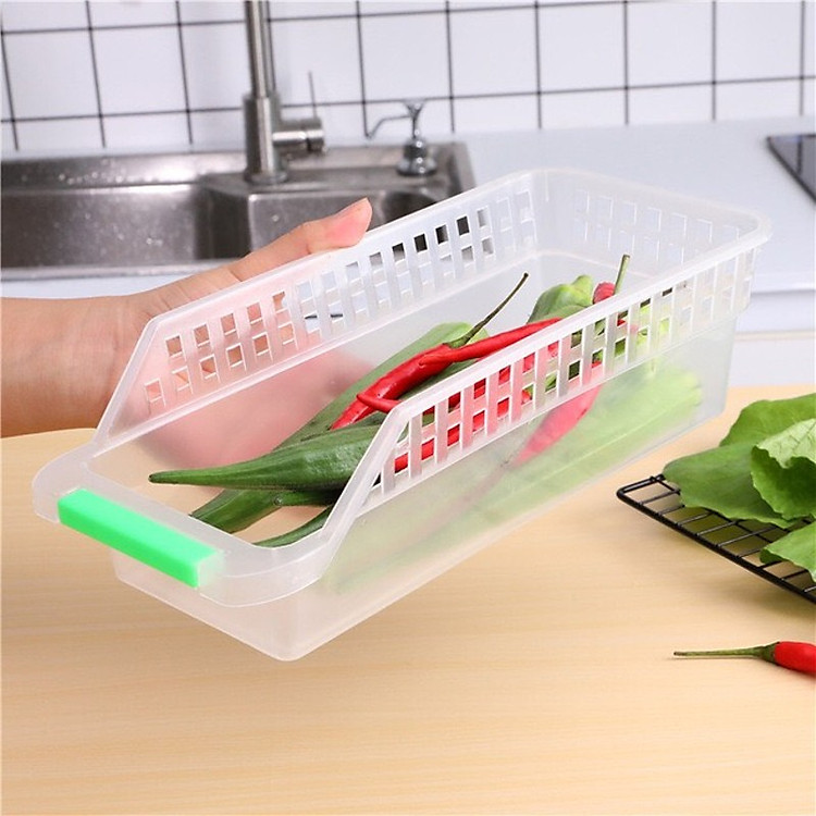 Khay Nhựa Đựng Rau Củ Đồ Dùng Tủ Lạnh (Tiện lợi, dễ sử dụng)