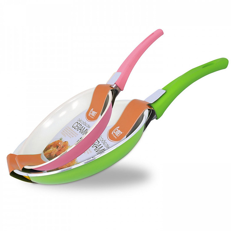 Combo 2 chảo chống dính Ceramic 20cm & 24cm COMET CH11-20 & CH11-24 (Giao màu ngẫu nhiên)
