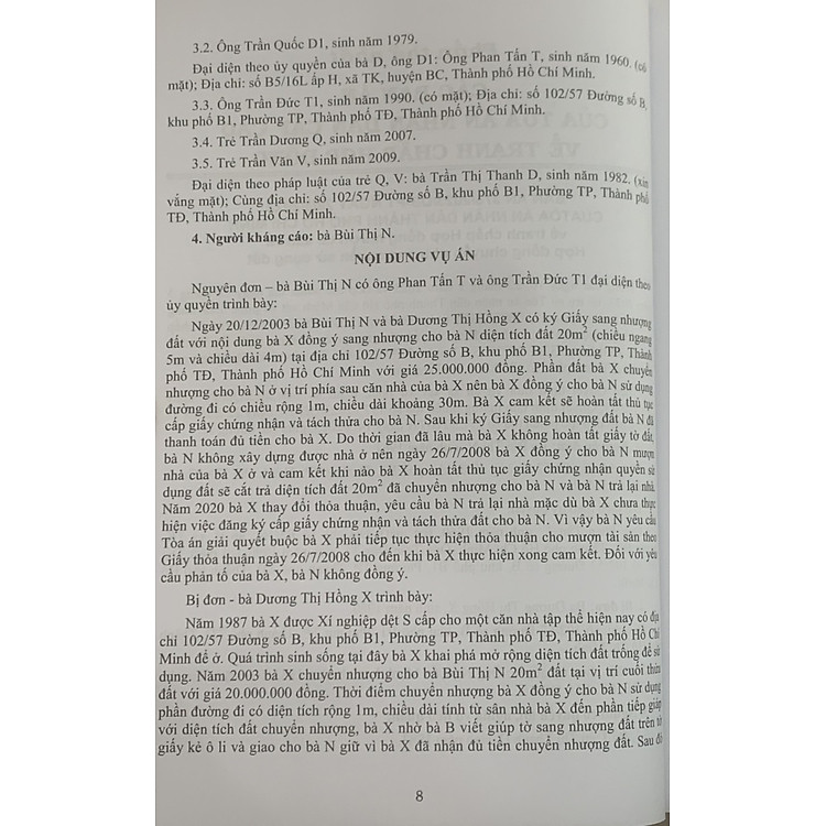 Tuyển Tập Các Bản Án Của Tòa Án Nhân Dân Cấp Cao Về Dân Sự Và Tố Tụng Dân Sự - Ảnh 7