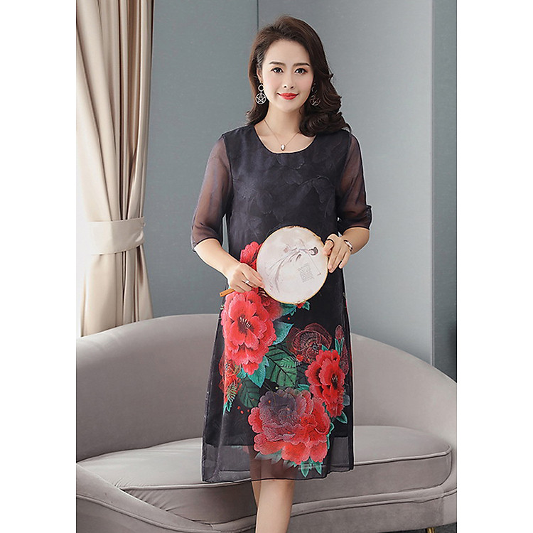 Đầm Voan Dài Tay Dành Cho Người Béo TB394.3