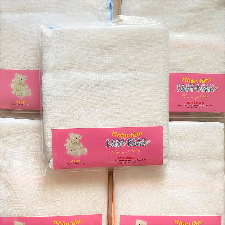 Khăn Tắm Baby Bear 4 Lớp 75x95cm Chính hãng Ưu đãi - Hình ảnh 2