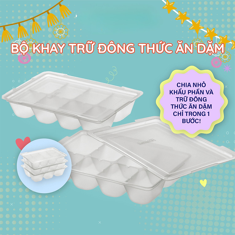 Bộ khay trữ đông thức ăn Richell Chính hãng Ưu đãi - Hình ảnh 5