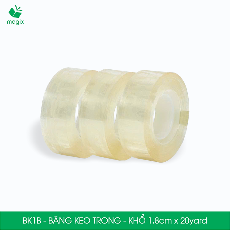 Băng keo trong khổ 1.8cm (10 cuộn) - Ảnh 2